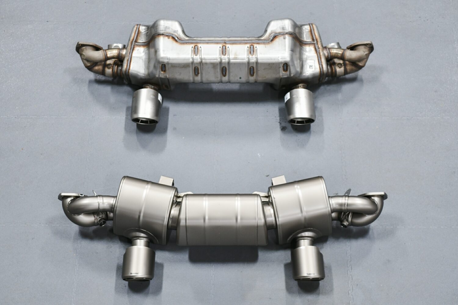 Akrapovic compared with old exhaust